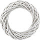 Palma Emporio Wooden Decorative Wreath for DIY Crafts White 5x5cm