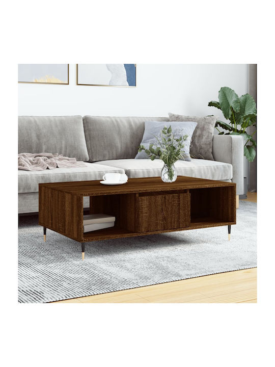 Rectangular Coffee Table Brown L104xW60xH35cm