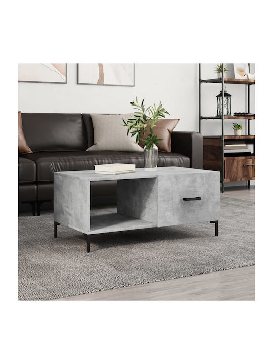 Rectangular Wooden Coffee Table Gray L90xW50xH40cm