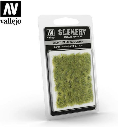 Acrylicos Vallejo Завод Макет Large Scenery - Wild Tuft – Dense Green 6ммx6бр