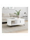 Rectangular Wooden Coffee Table White L90xW50xH40cm