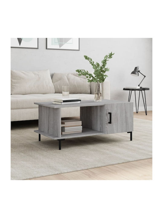 Rectangular Wooden Coffee Table Gray L90xW50xH40cm