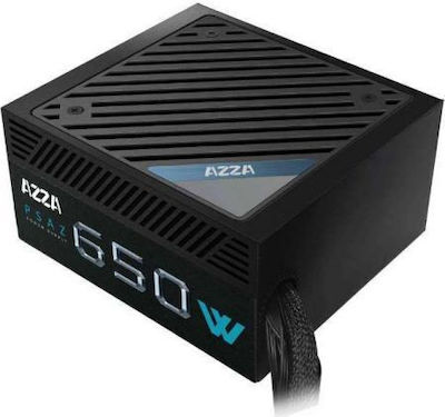 Azza PSAZ-650B 650W Μαύρο Τροφοδοτικό Υπολογιστή Full Wired 80 Plus Standard