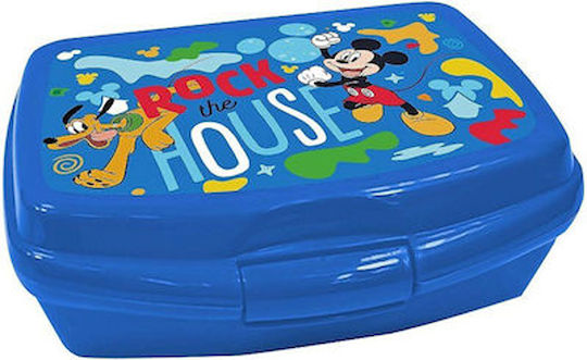 Disney Mickey Plastic Kids' Food Container Mickey 0.6lt Blue x x 6cm
