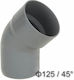Palaplast Γωνία Σωλήνα PVC Αρσενικό/Θηλυκό 125mm 7211/1125