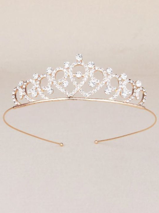 Bridal Hair Tiara with strass color gold 5225