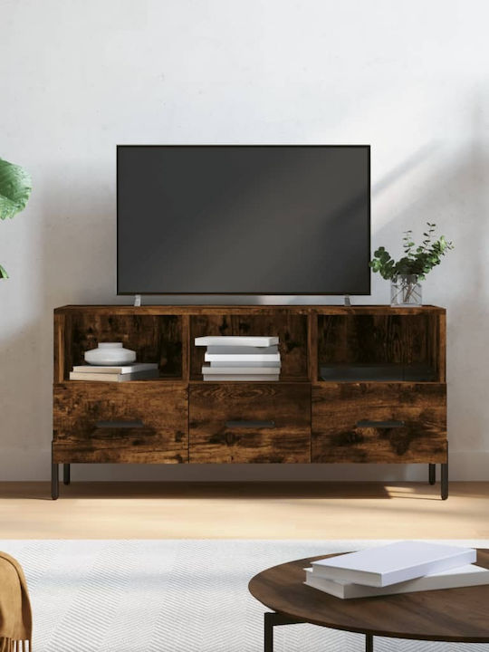 TV-Ständer Smoky Oak Μ102xΠ36xΥ50cm