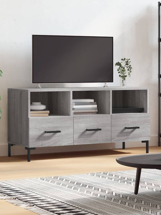 Particle Board TV Furniture with Drawers Gray L...