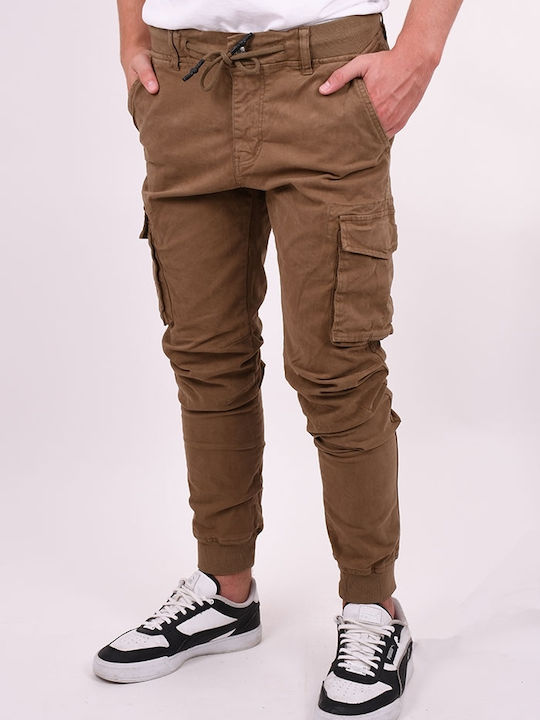Cargo trousers fabric Brown