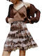 Molly Bracken Mini Φούστα σε Καφέ χρώμα
