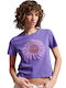 Superdry Vintage Tribal Γυναικείο T-shirt Μωβ