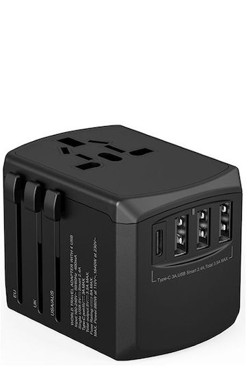 Xoopar Φορτιστής Χωρίς Καλώδιο με 3 Θύρες USB-A και Θύρα USB-C 15W Μαύρος (Tripper)