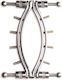 XR BDSM Accessory Master Series Spread 'Em Poker Vagina Clamp with Adjustable Pressure Screws σε Ασημί Χρώμα