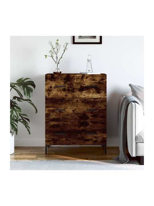 Wooden Chest of Drawers with 3 Drawers 69.5x34x...