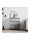 Comoda pentru Dormitor cu 3 sertare Gri 60x35x70buc