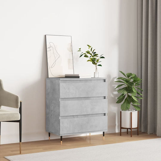 Comoda pentru Dormitor cu 3 sertare Gri 60x35x70buc