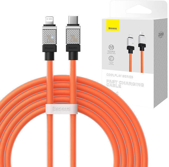 Baseus Coolplay Braided USB to Type-C Cable Πορτοκαλί 2m (CAKW000107)