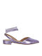 Γυναικείες Μπαλαρίνες με Λουράκι Lilac Metallic