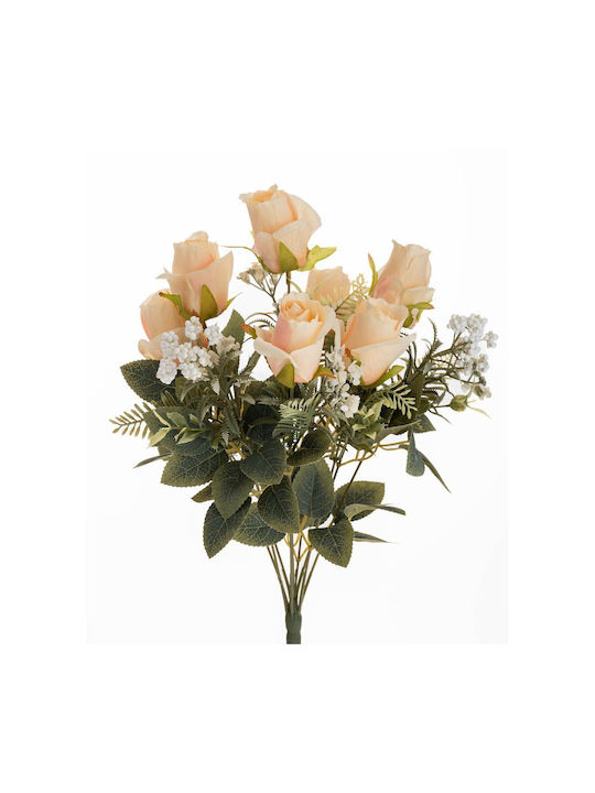 Iliadis Buchet din Flori Artificiale Rose ΓΥΨΟΦΙΛΗ Beige 45cm 1buc