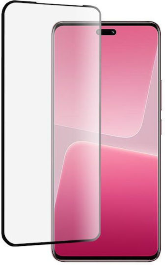 frame 5D 0.3mm Full Glue Full Face Tempered Glass Μαύρο (Xiaomi 13 Lite)