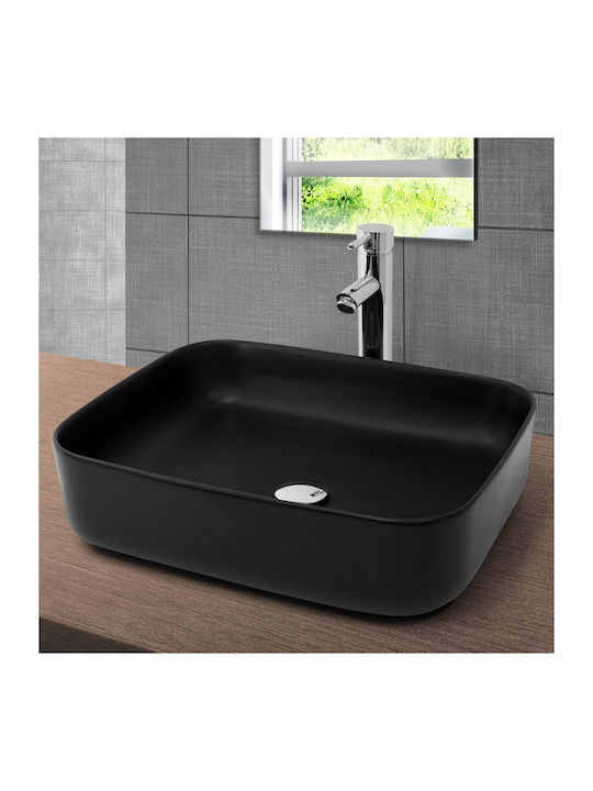 ML-Design Countertop Sink Ceramic 51x40.5x13.5cm Black