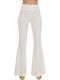 Women's Fabric Trousers Flared White