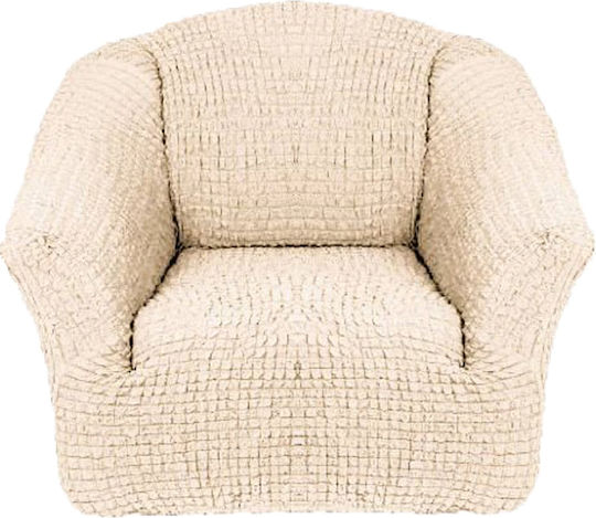 Husă Elastică Fotoliu Ecru 1buc 1SEAT-XB-EKROU