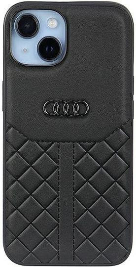 Audi Umschlag Rückseite Leder / Kunststoff Schwarz (iPhone 14)