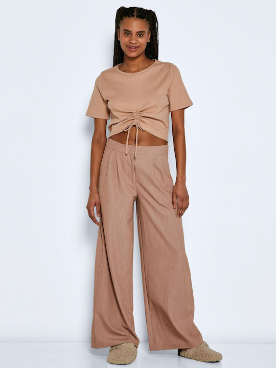 Noisy May Damen Sommer Crop Top Baumwolle Kurza...