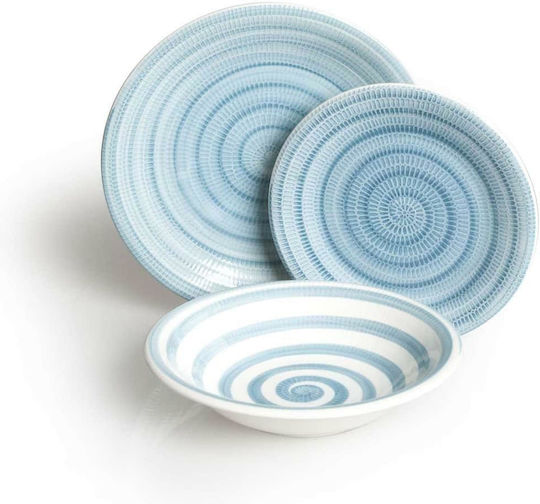 Excelsa Albastru Ceramică Set de Vase 18buc