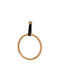 Eurocasa Single Wall-Mounted Bathroom Ring Brown