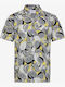 Short-sleeved Shirt Floral Yellow