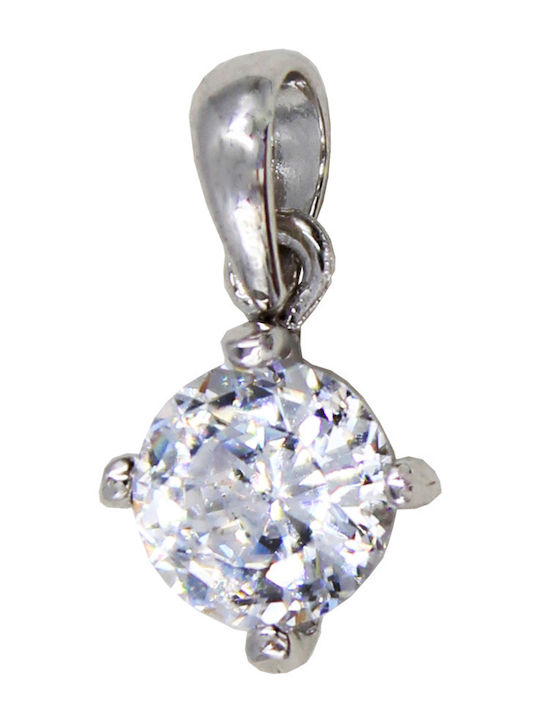 Roloi Kaliamanis White Gold 14K Charm with Zircon