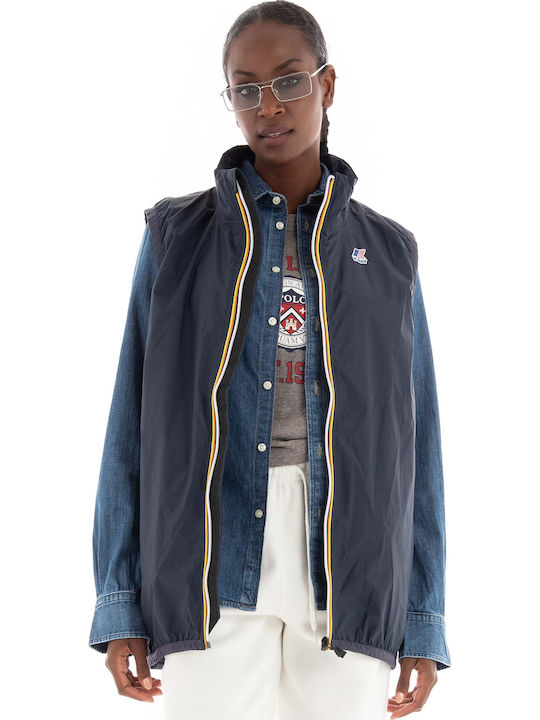 K-Way Ärmelloses Puffer Damen Jacken Marineblau