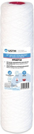 USTM Ersatz-Wasserfilter für die Arbeitsplatte und unter der Arbeitsplatte 10" PPHOT10 10 μm (Mikrometer)