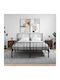Wooden Bedside Tables 2pcs Καπνιστή Δρυς 40x40x50cm
