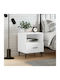 Wooden Bedside Table White 40x35x47.5cm