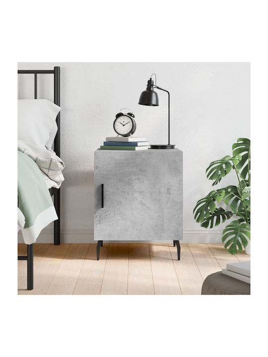 Wooden Bedside Table Gray 40x40x50cm