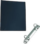 Exas Paper Clipboard with 2 Rings Black 1pcs