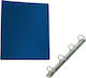 Exas Paper Clipboard with 4 Rings Blue 1pcs