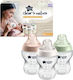 Tommee Tippee Plastic Bottle Set Closer to Nature Anti-Colic with Silicone Nipple for 0+, 0+ m, months 260ml 3pcs