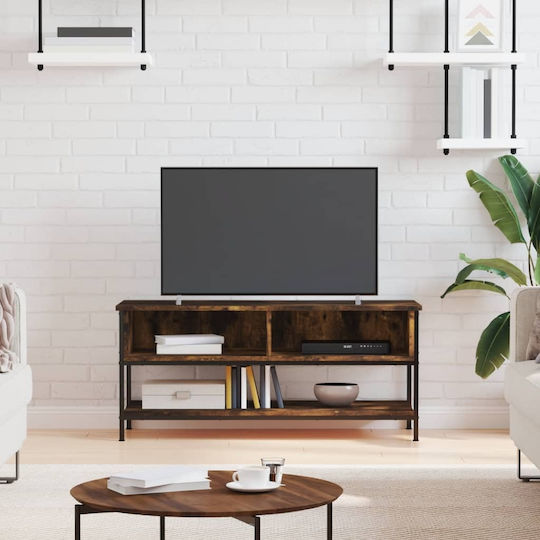 TV-Ständer aus Metall & Spanplatte Braun M100xT35xH45cm