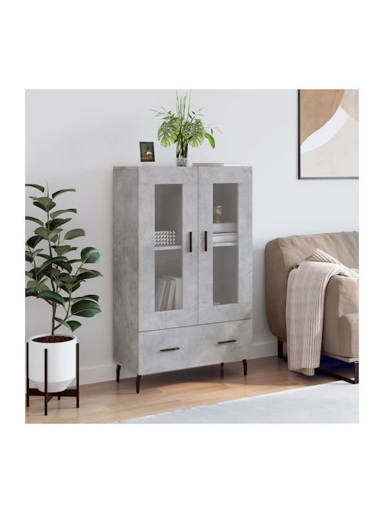 Boden Wohnzimmer-Vitrine mit Glas Gray 69.5x31x...