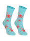Crazy Socks Femei Șosete Albastru deschis 1Pachet