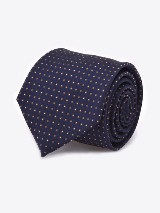 Makis Tselios Fashion Männer Krawatte Monochrom in Blau Farbe