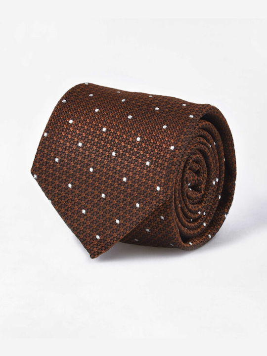 Makis Tselios Fashion Männer Krawatte Monochrom in Braun Farbe