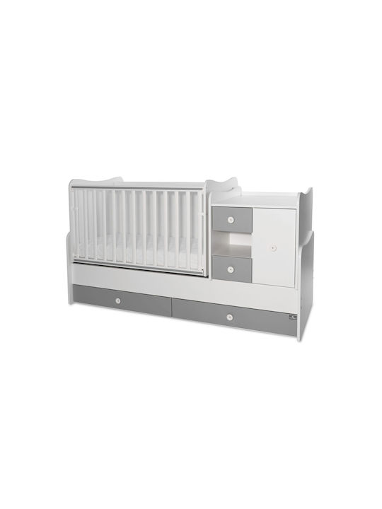 Lorelli Βρεφική Κούνια Πολυμορφική Minimax White / Stone Grey για Στρώμα 60x120cm