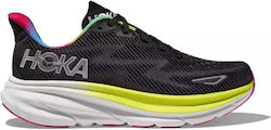 Hoka Glide Clifton 9 Ανδρικά Αθλητικά Παπούτσια Running Μαύρα