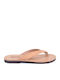 Leather Women's Flat Sandals Brown