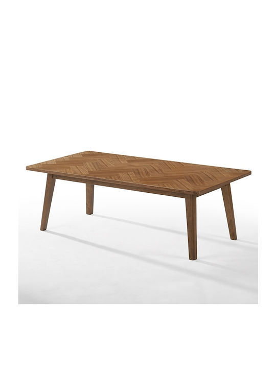 Rectangular Wooden Coffee Table Walnut L120xW60xH40cm